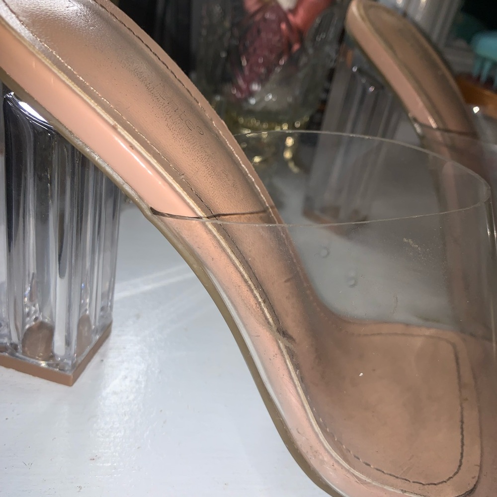 Chic Transparent Nude Heels